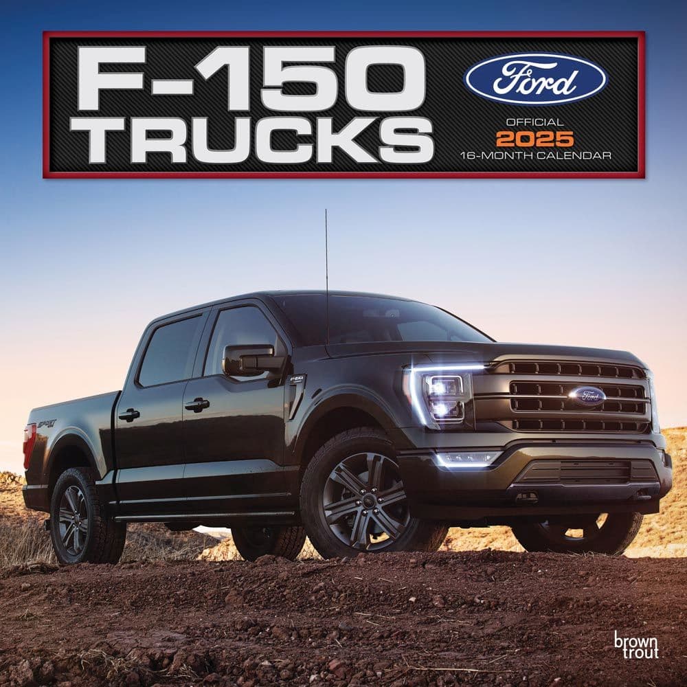 Ford F150 Trucks 2025 Wall Calendar  Main Image