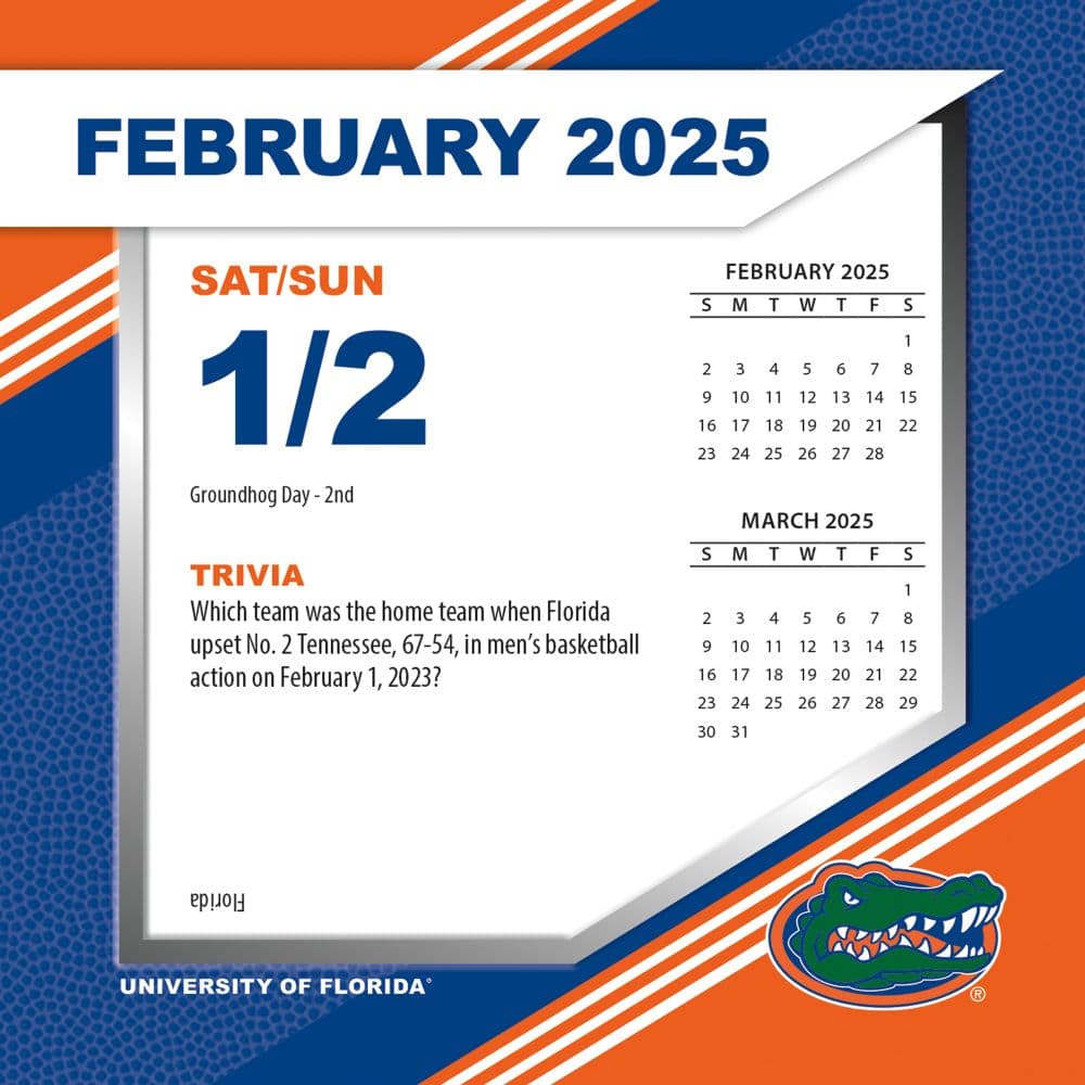 COL Florida Gators 2025 Desk Calendar Second Alternate  Image