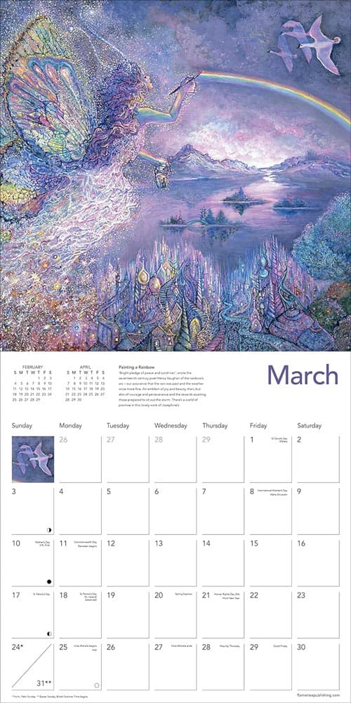 Celestial Journeys by Josephine 2024 Wall Calendar March
