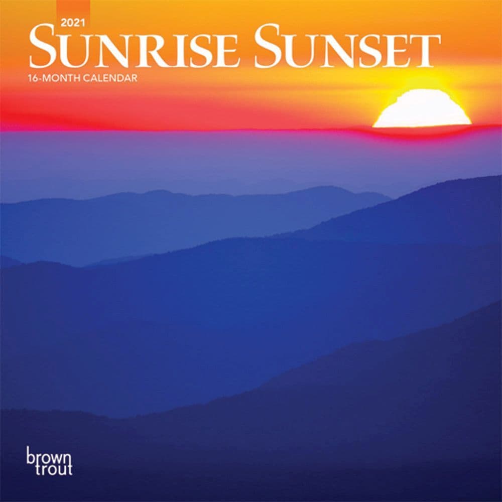 Sunrise Sunset Mini Wall Calendar