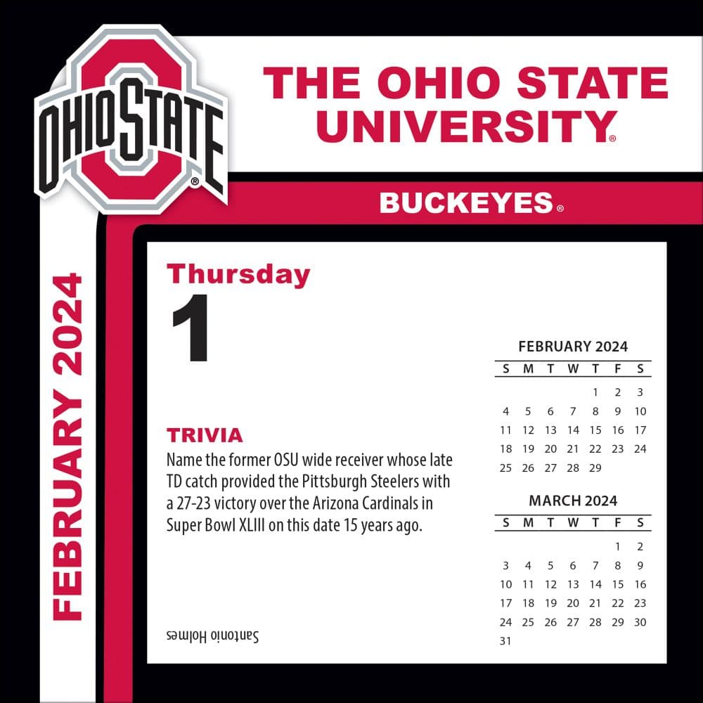 COL Ohio State Buckeyes 2024 Desk Calendar Second Alternate Image width=&quot;1000&quot; height=&quot;1000&quot;