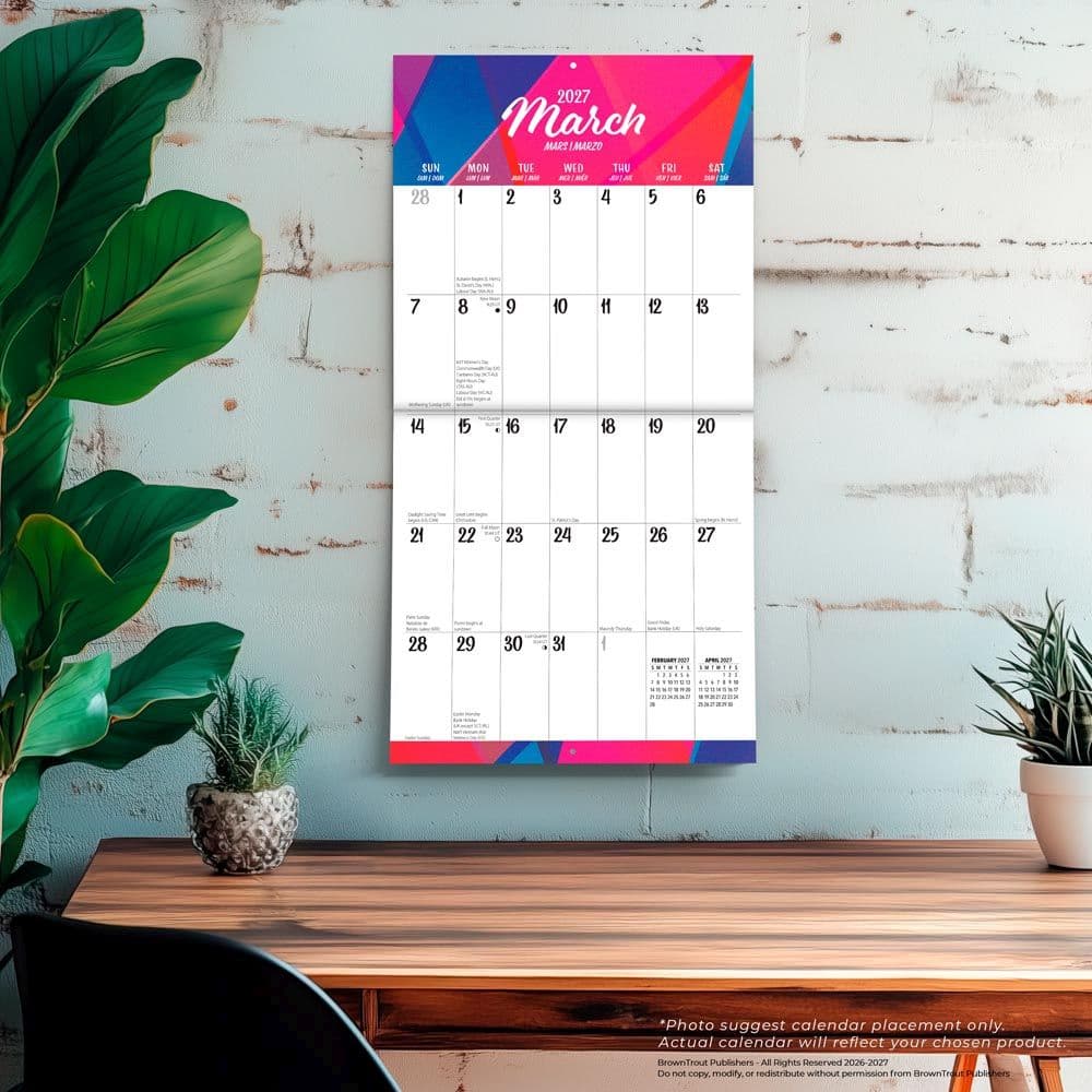 Big And Bright Large Print 2027 Wall Calendar Fourth Alternate Image