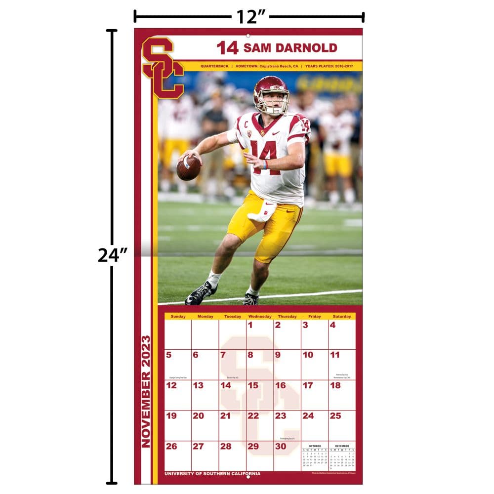 COL USC Trojans 2024 Wall Calendar Fourth Alternate Image width=&quot;1000&quot; height=&quot;1000&quot;