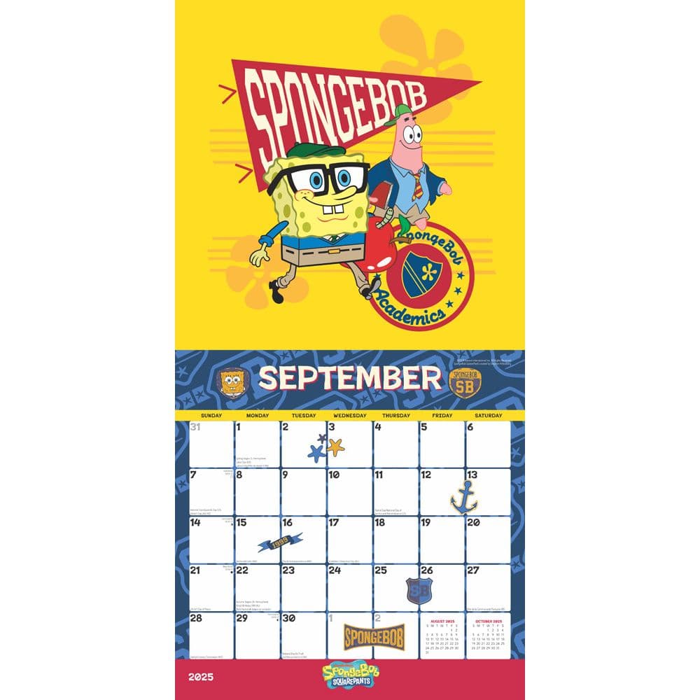 Spongebob Squarepants 2025 Wall Calendar Third Alternate Image width=&quot;1000&quot; height=&quot;1000&quot;