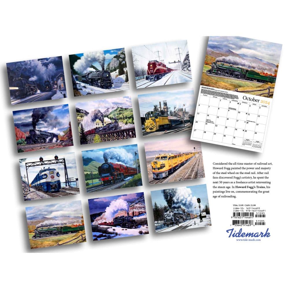 Trains Howard Foggs 2024 Wall Calendar