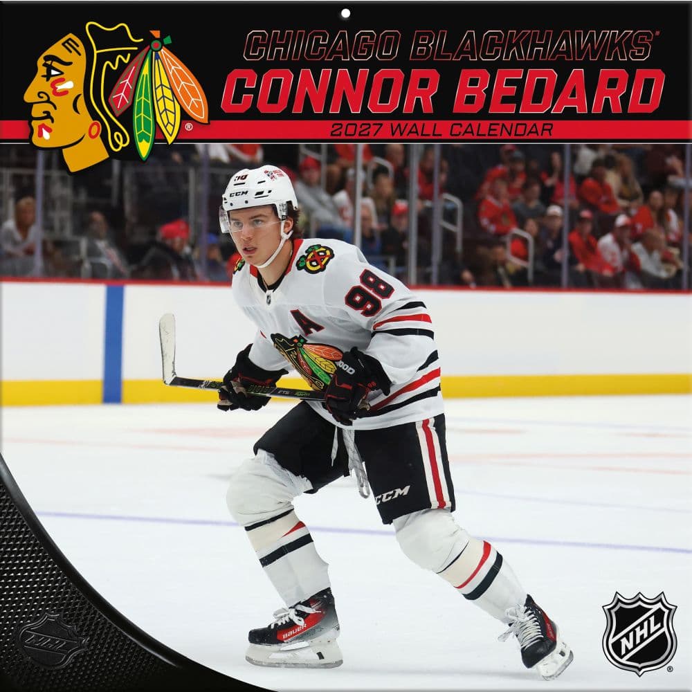 image NHL Chicago Blackhawks Connor Bedard 2027 Wall Calendar