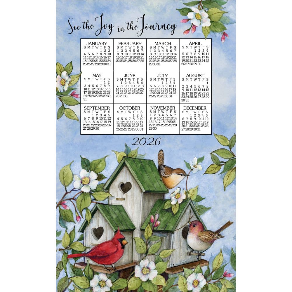 Birdhouses 2026 Calendar Towel_Main Image