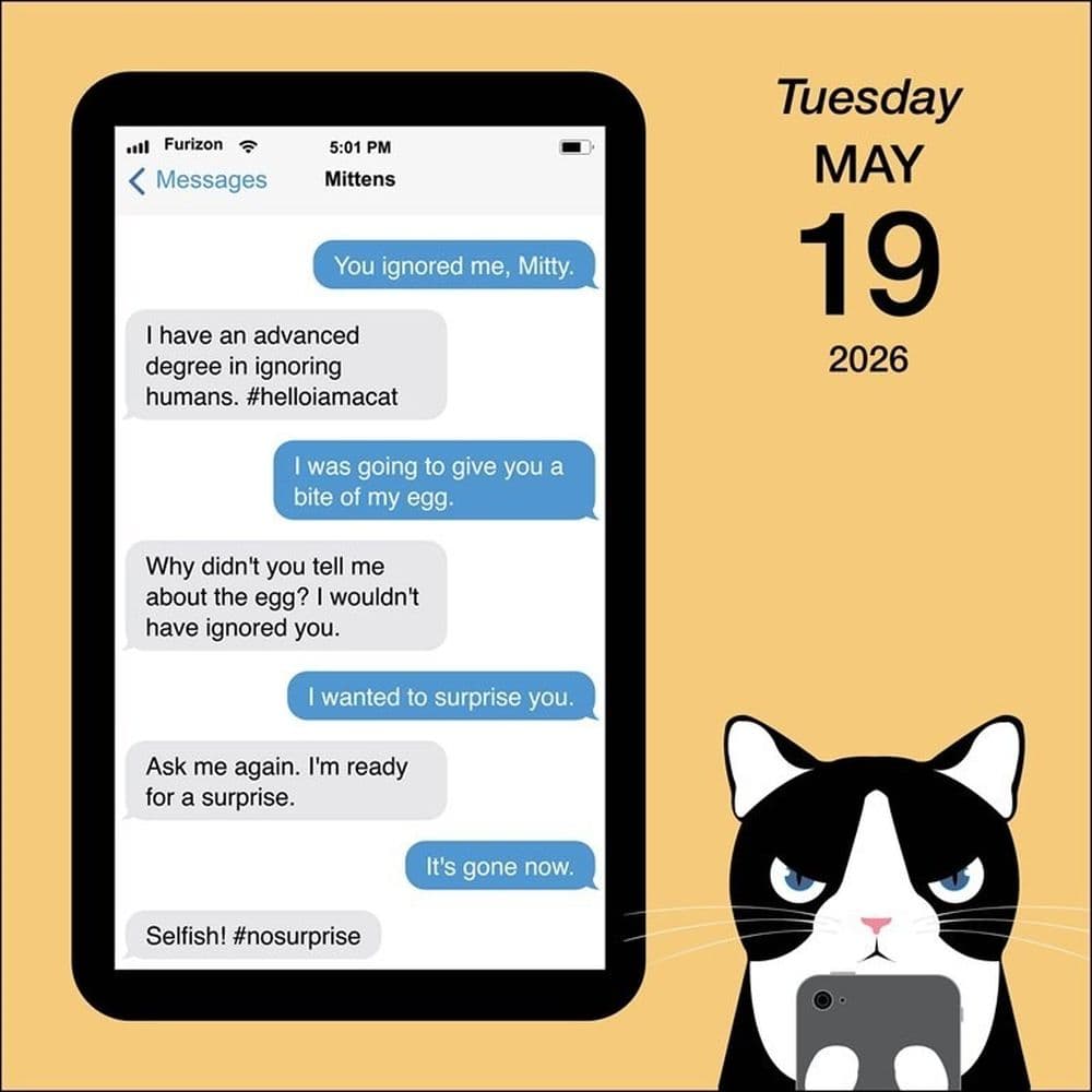 Texts from Mittens the Cat 2026 Desk Calendar Second Alternate Image