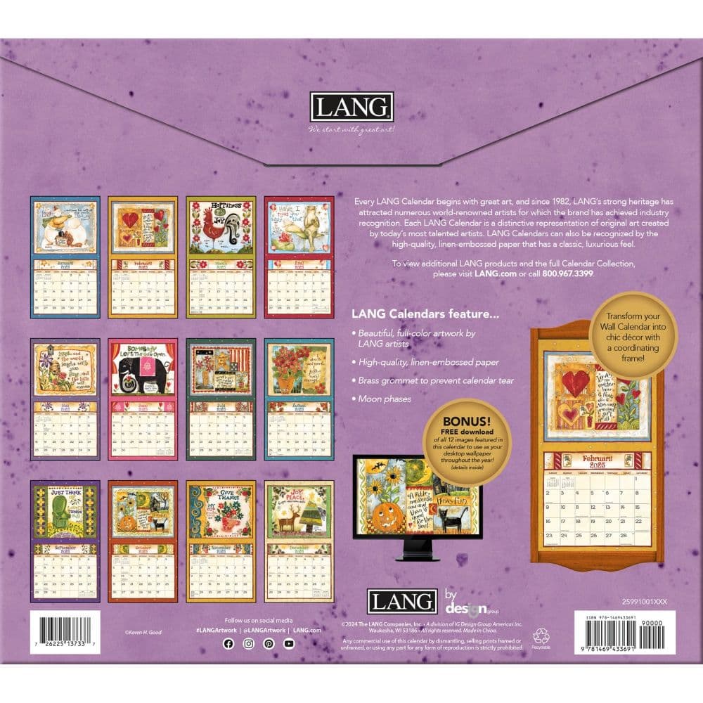 Simple Life by Karen H. Good 2025 Wall Calendar First Alternate Image width=&quot;1000&quot; height=&quot;1000&quot;