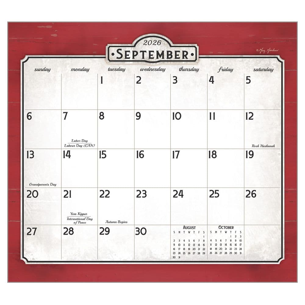 Nostalgic Main Street by Greg Giordano 2026 Wall Calendar Third Alternate  Image
