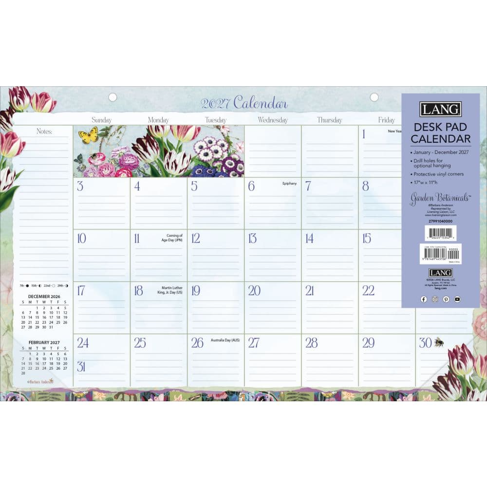 image Garden Botanicals 2027 Desk Pad by Barbara Anderson Main Product Image