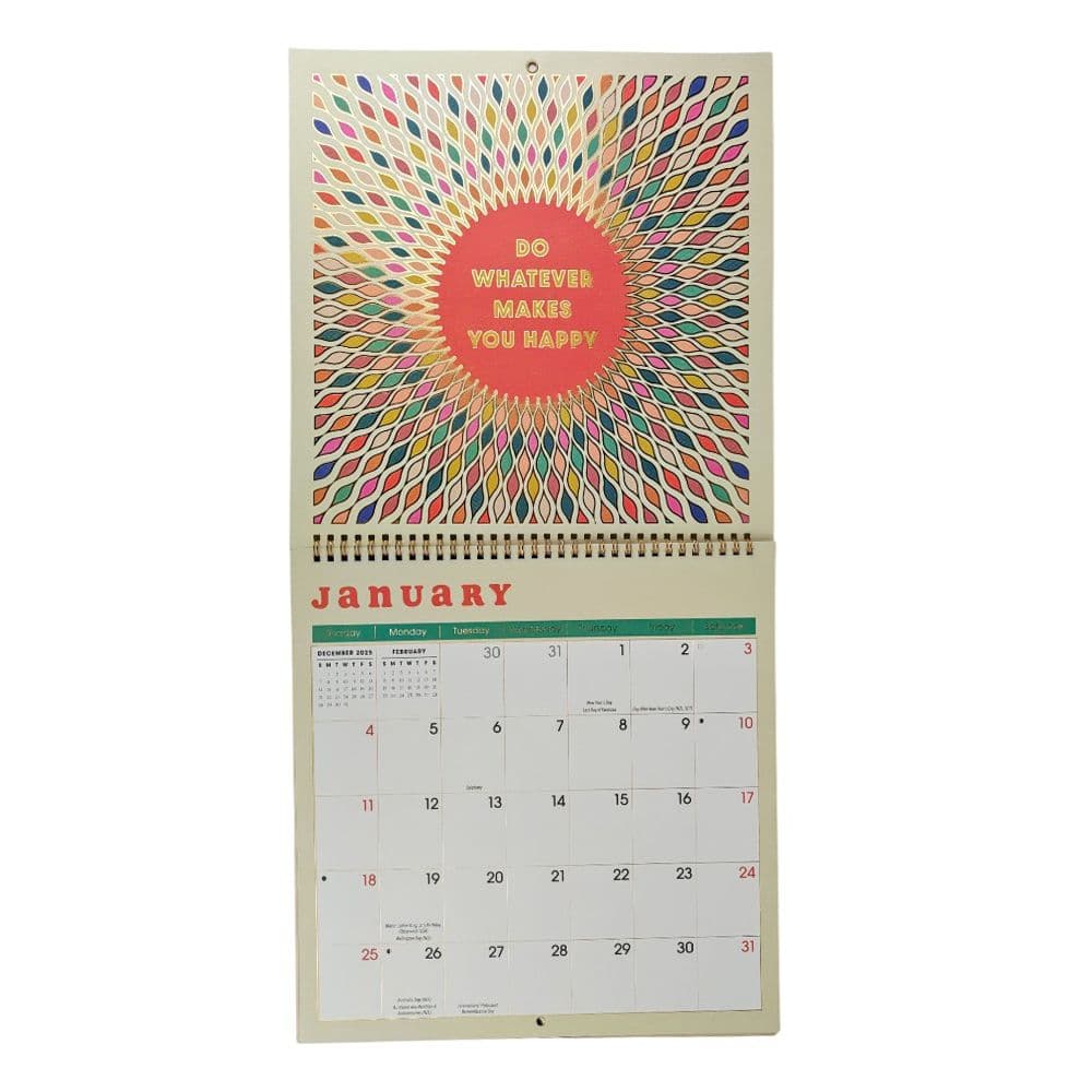 Sunshine Affirmations 2026 Spiral Wall Calendar Second Alternate Image