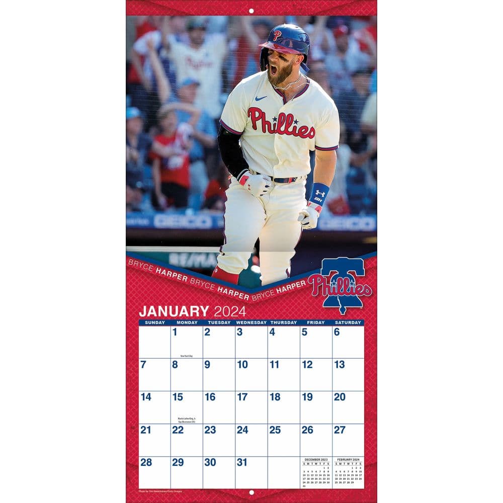 MLB Philadelphia Phillies 2024 Wall Calendar Second Alternate Image width=&quot;1000&quot; height=&quot;1000&quot;