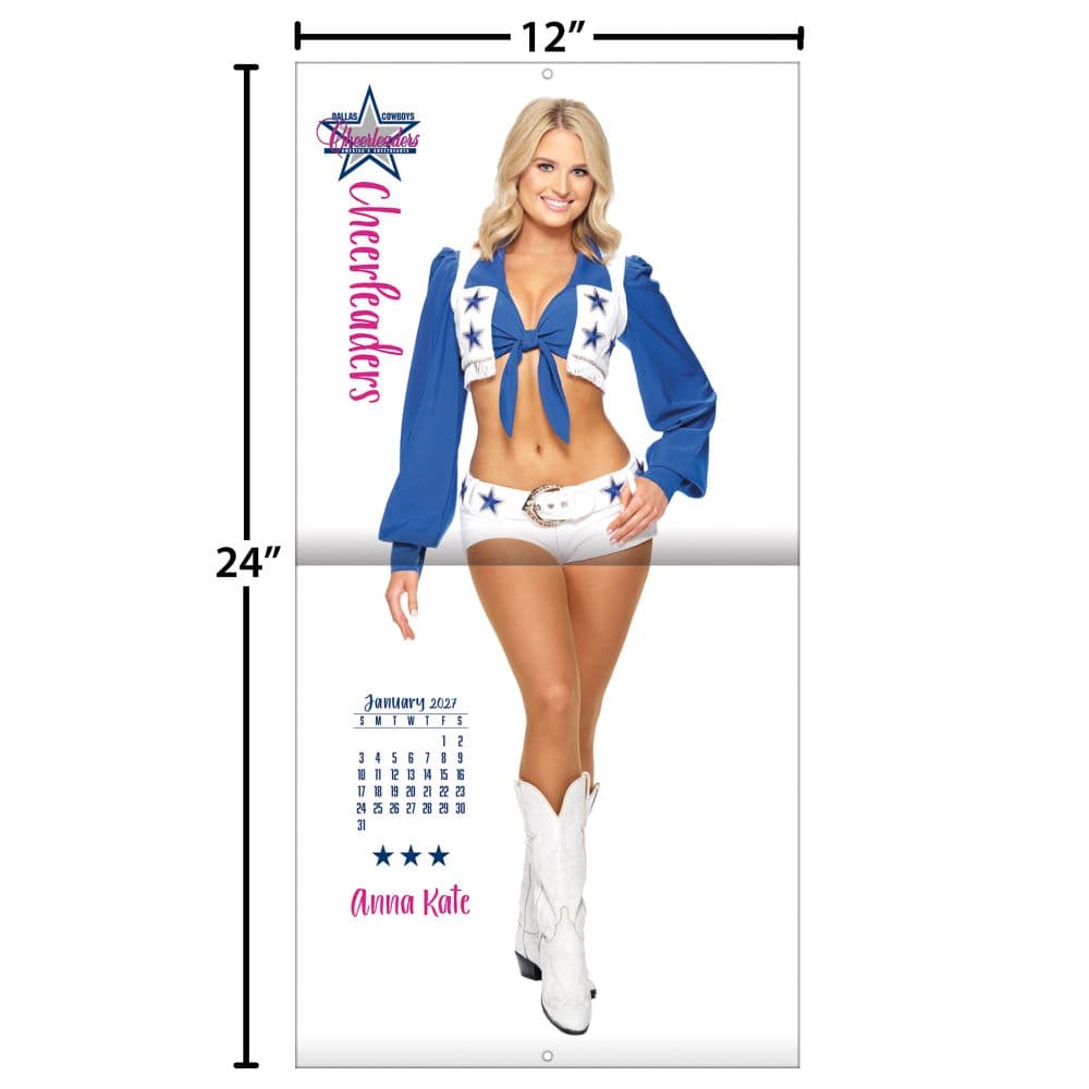 NFL Dallas Cowboys Cheerleaders 2027 Wall Calendar Fourth Alternate Image