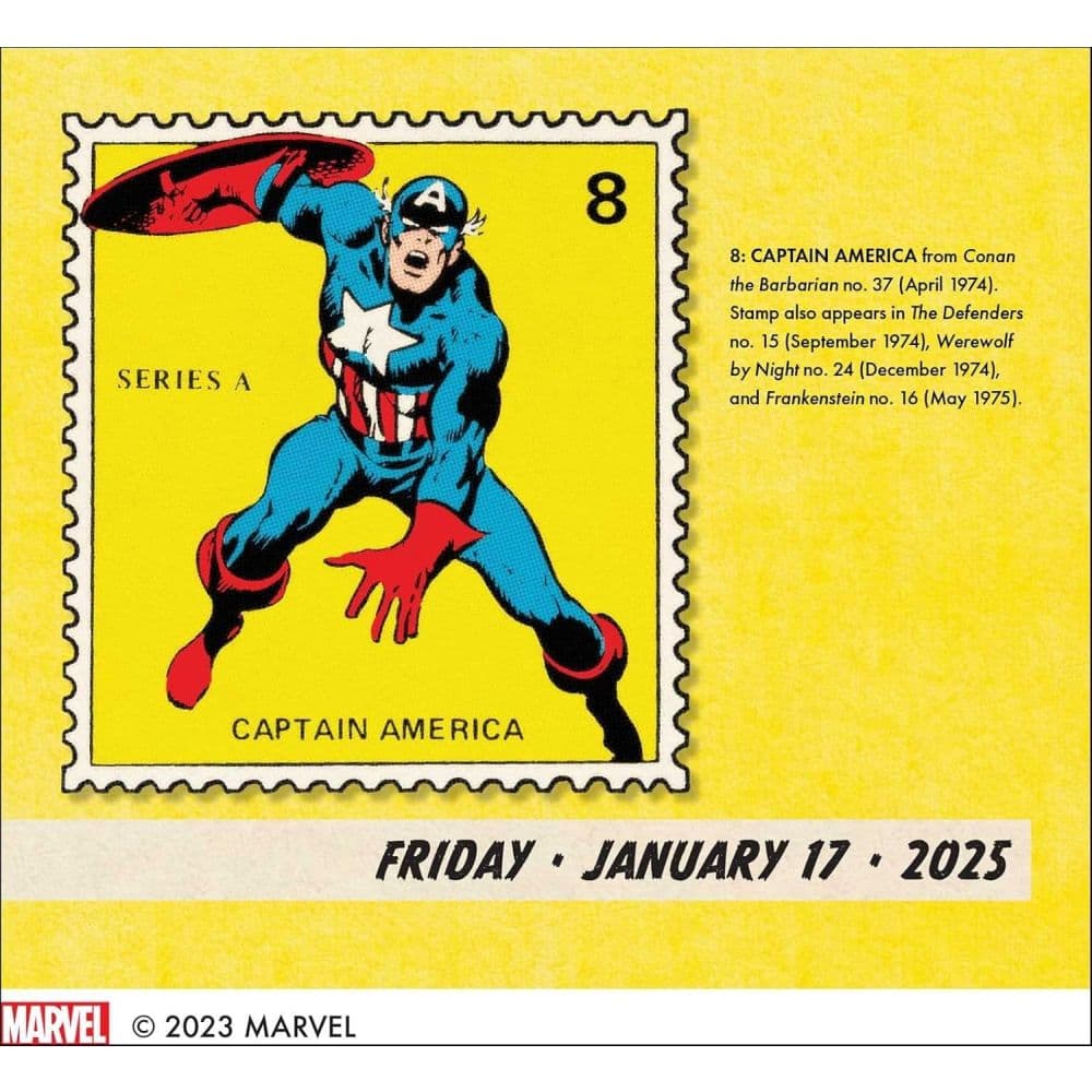 Marvel Stamps 2025 Desk Calendar Third Alternate Image