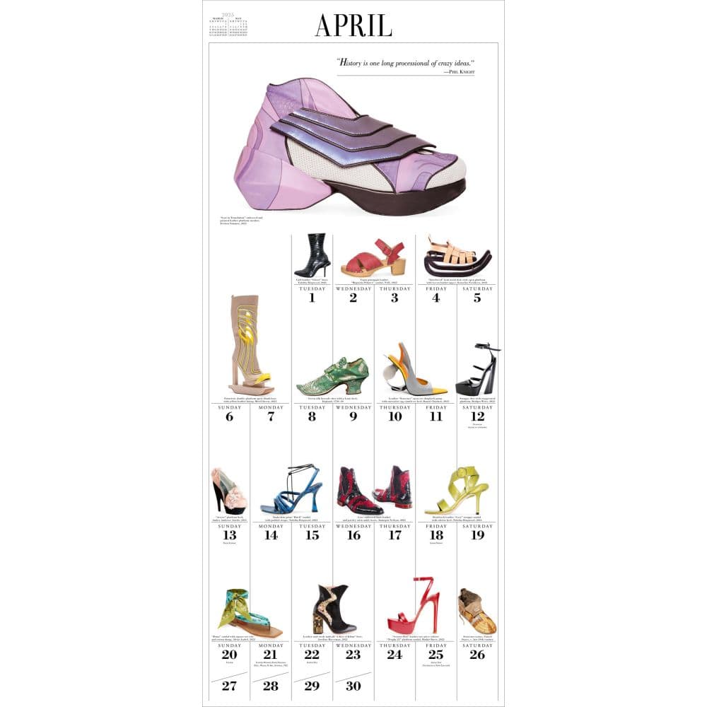 Shoes 365 2025 Wall Calendar Alt3