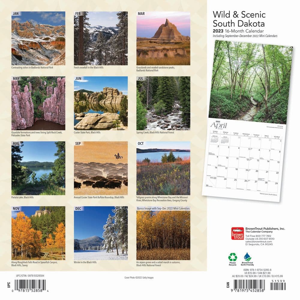 South Dakota 2023 Calendar - Calendars.com