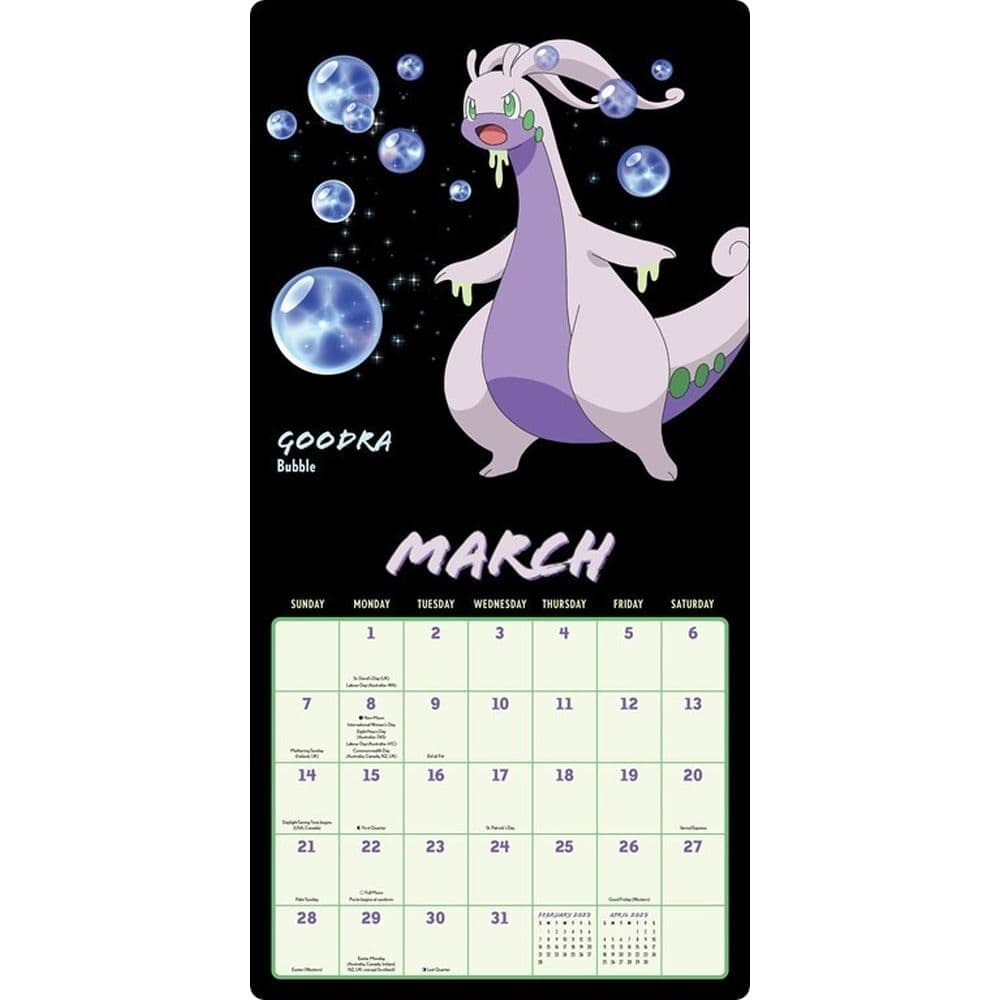 Pokemon Moves 2027 Wall Calendar Third Alternate Image