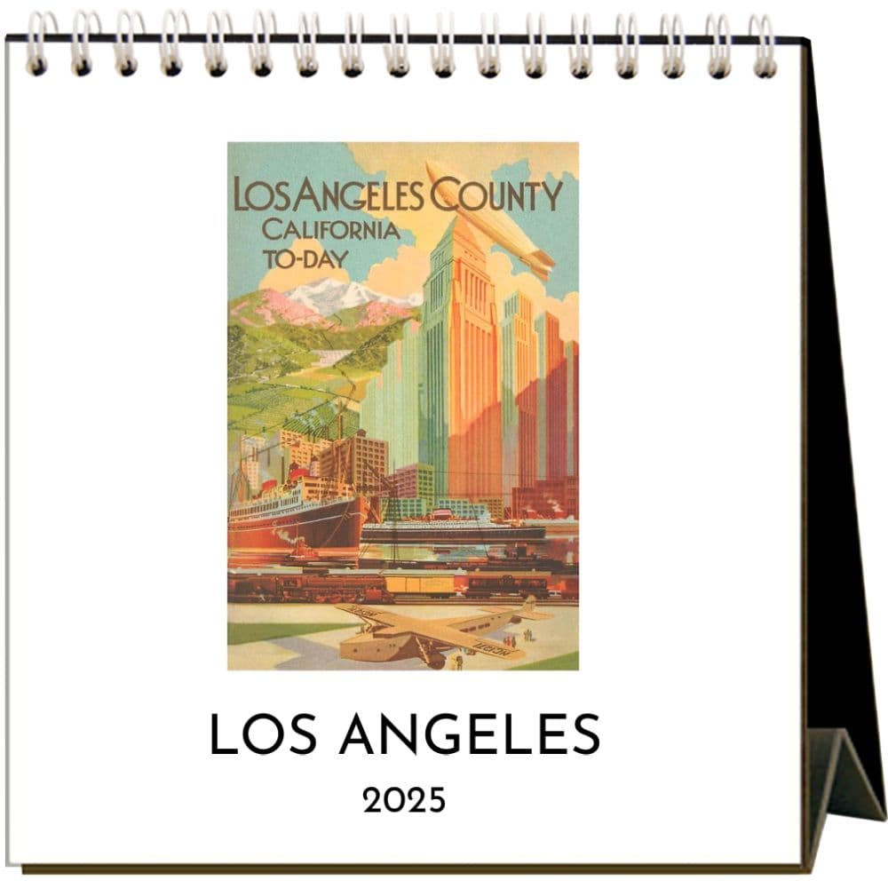 Nostalgic Los Angeles 2025 Easel Desk Calendar