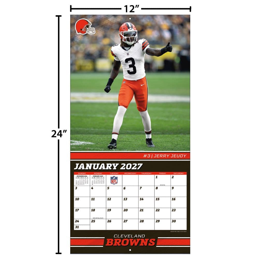 NFL Cleveland Browns Fourth Wall Calendar First Alternate Image