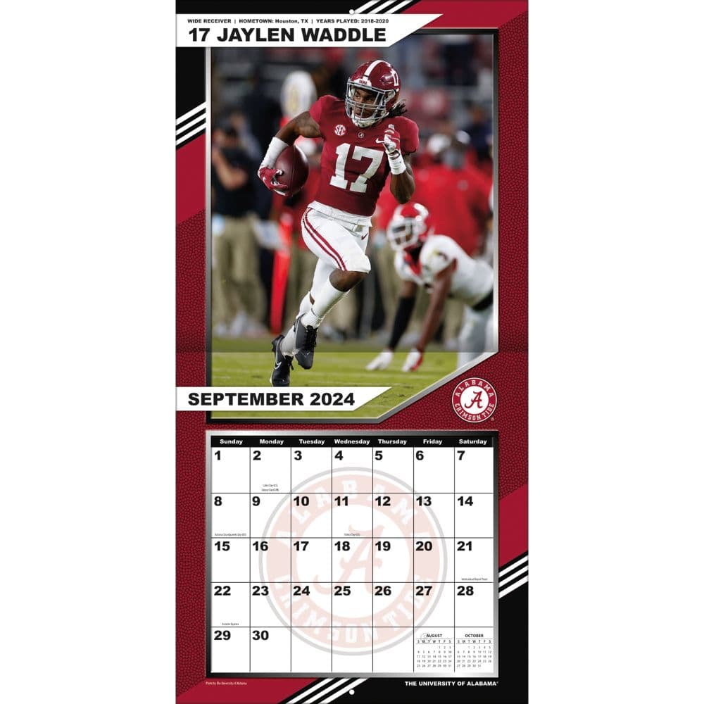 Alabama Crimson Tide 2025 Wall Calendar_ALT2