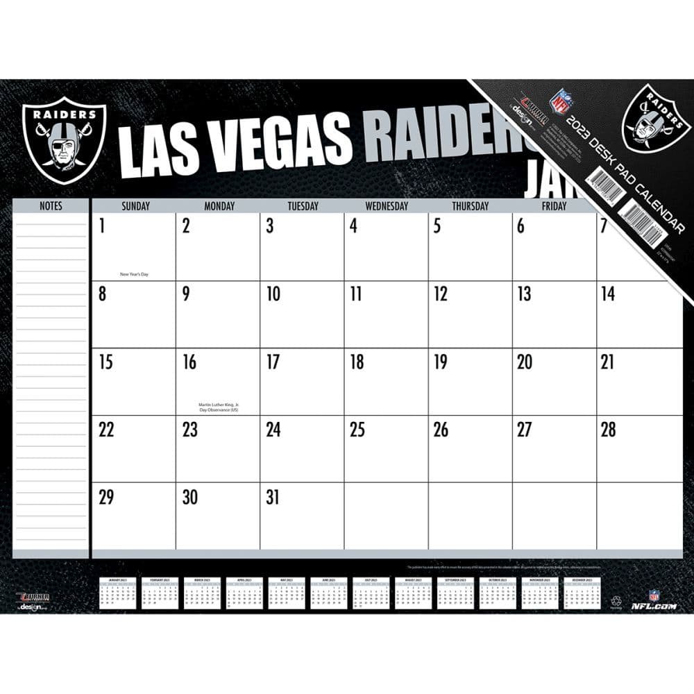 Las Vegas Raiders 2023 Desk Pad