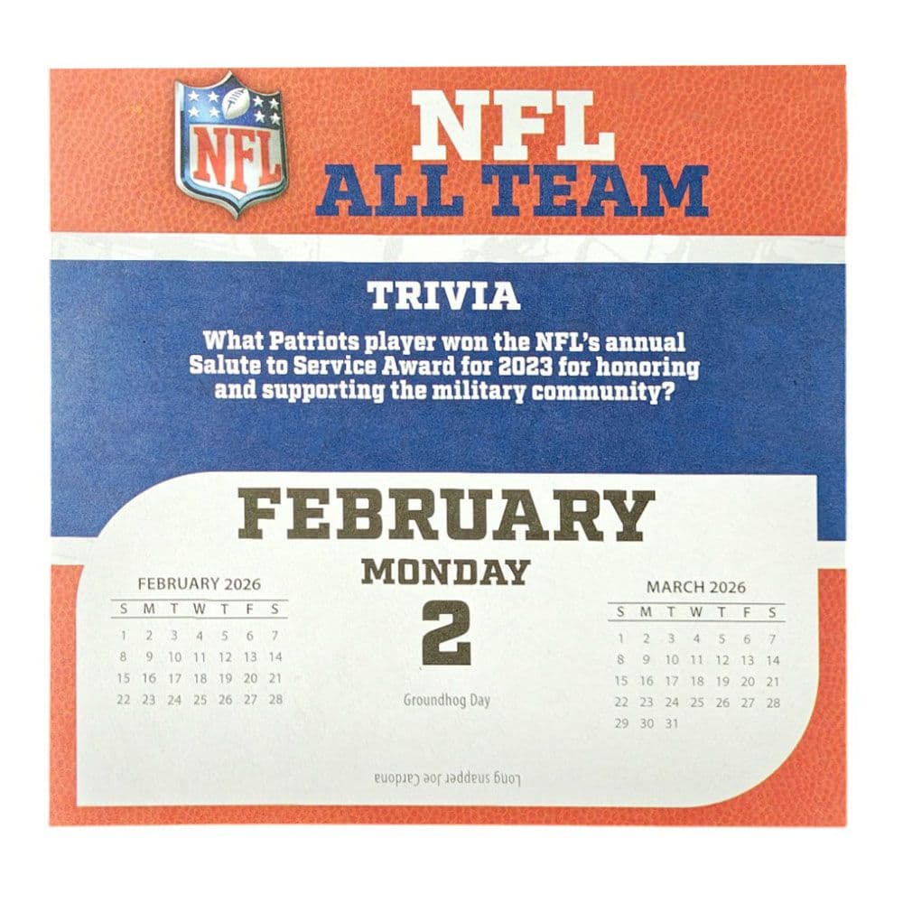 NFL All Team 2026 Desk Calendar Third Alternate Image