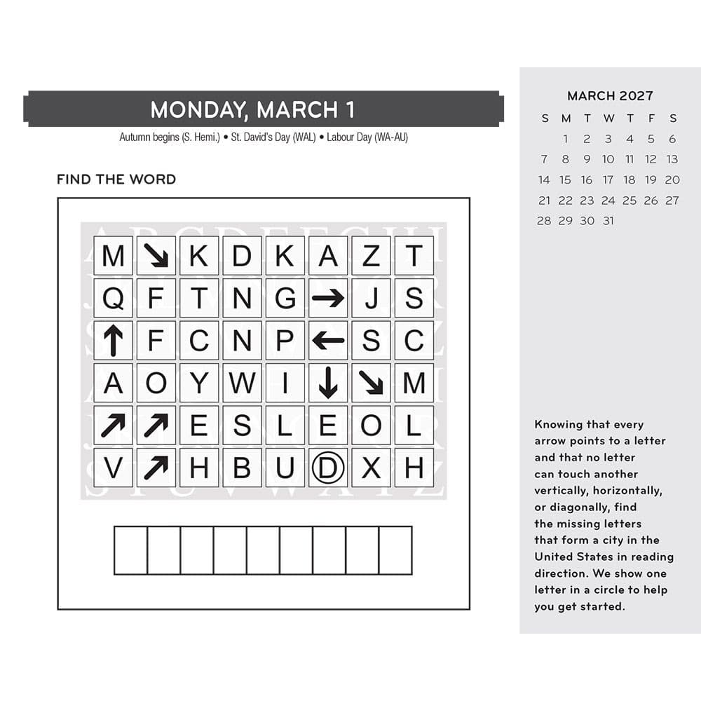 Brain Games 2027 Desk Calendar Second Alternate Image