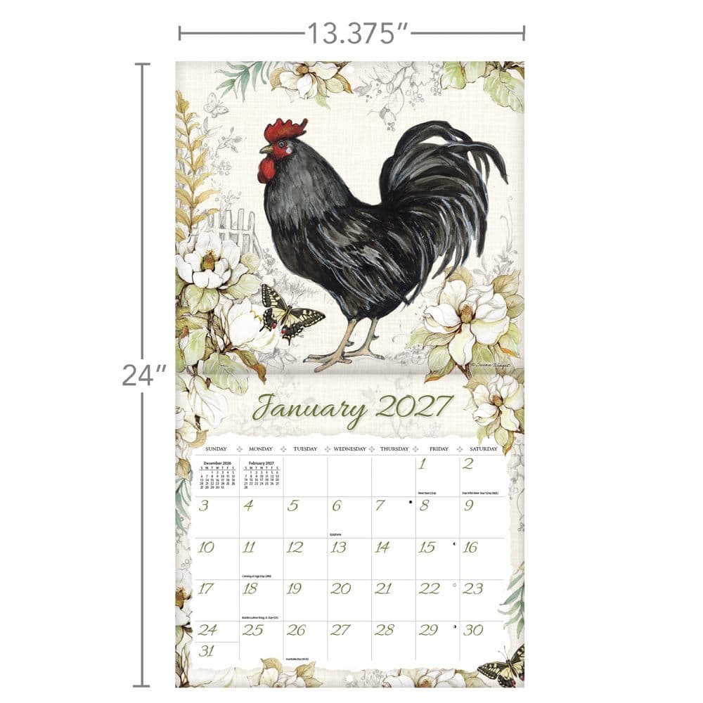 Proud Rooster Special Edition 2027 Wall Calendar Fourth Alternate Image