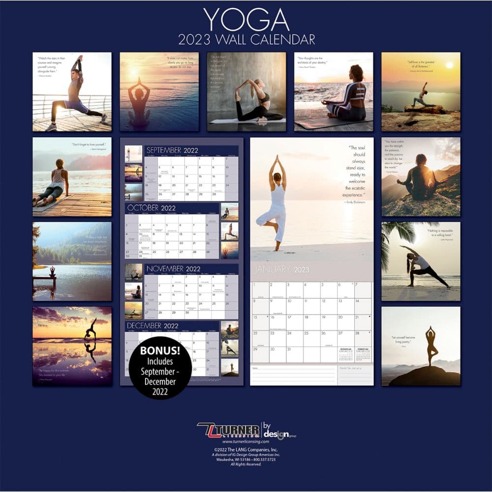 Yoga 2023 Wall Calendar - Calendars.com