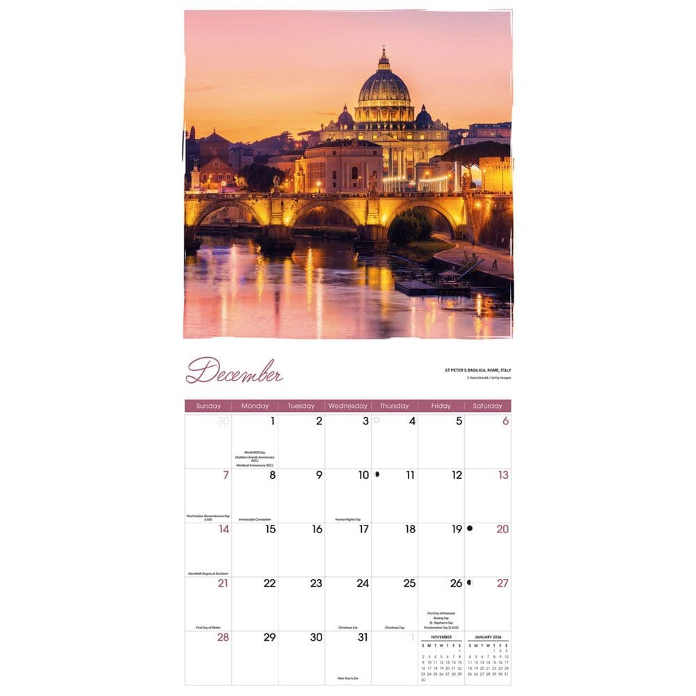 Romantic Europe 2025 Wall Calendar Fourth Alternate Image width=&quot;1000&quot; height=&quot;1000&quot;