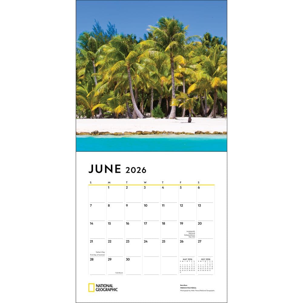 Most Beautiful Places National Geographic 2026 Wall Calendar Third Alternate Image