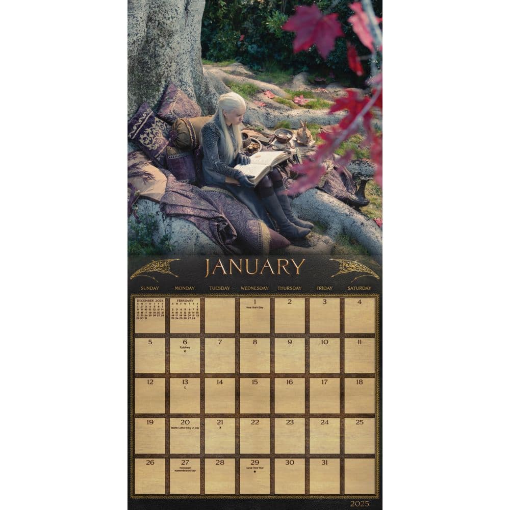 Game of Thrones House of Dragon 2025 Wall Calendar Alt2