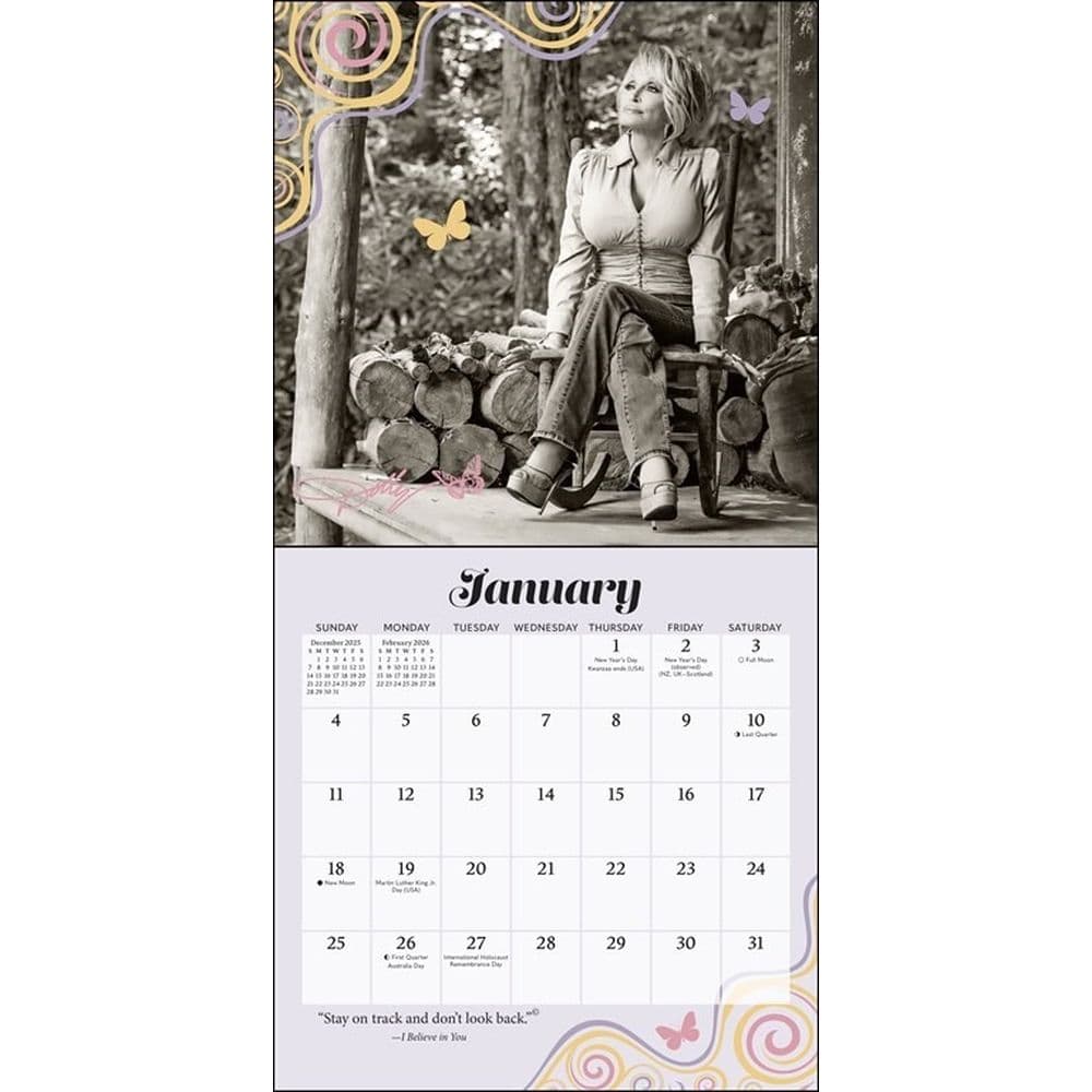 Dolly Parton 2026 Mini Wall Calendar Second Alternate Image