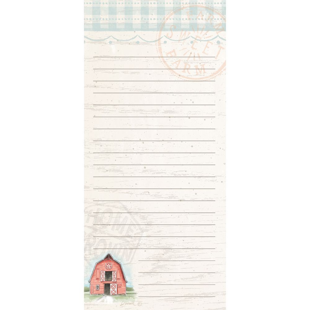 Farmhouse Mini List Pad (50 sheets) by Chad Barrett
