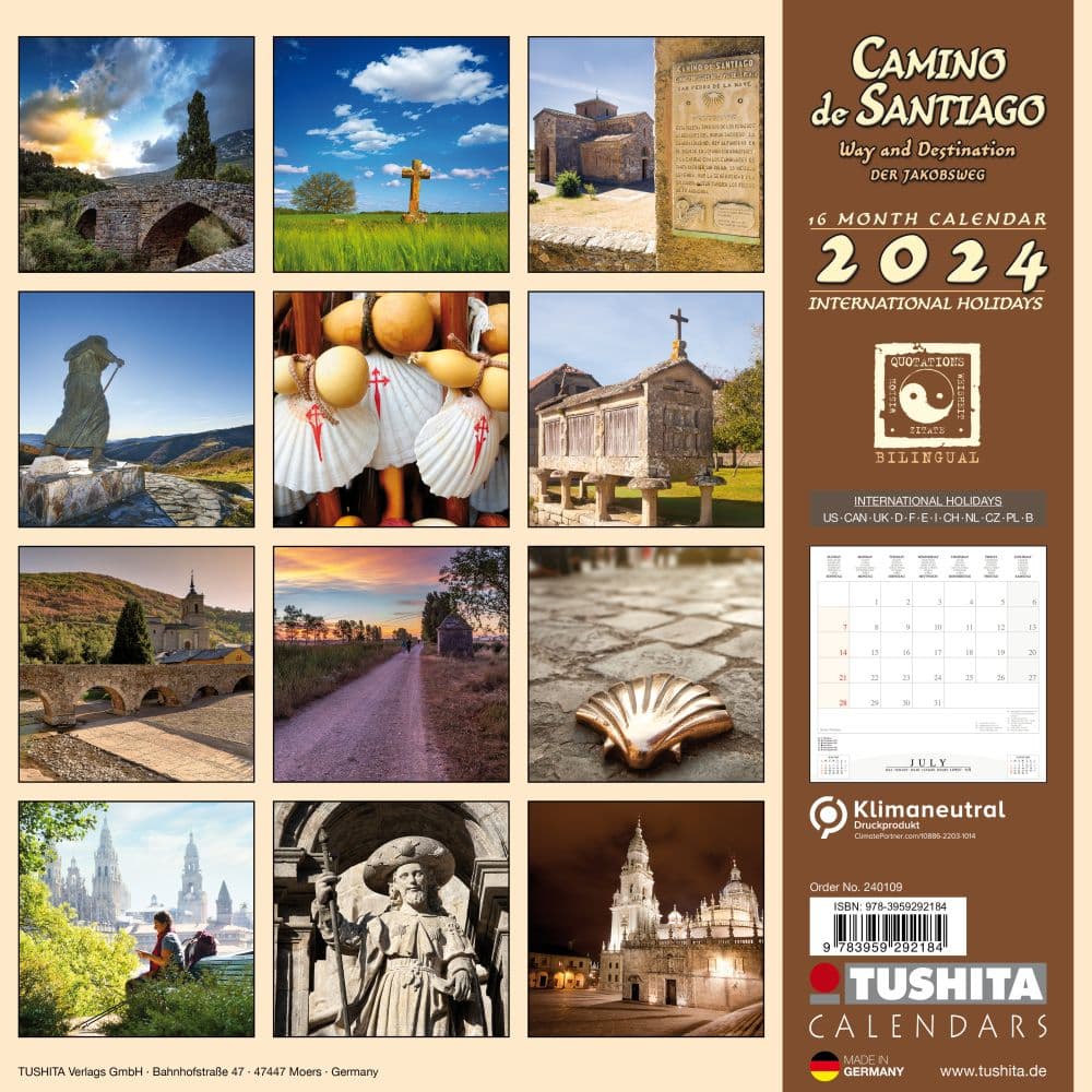 Camino De Santiago 2024 Wall Calendar First Alternate Image width=&quot;1000&quot; height=&quot;1000&quot;