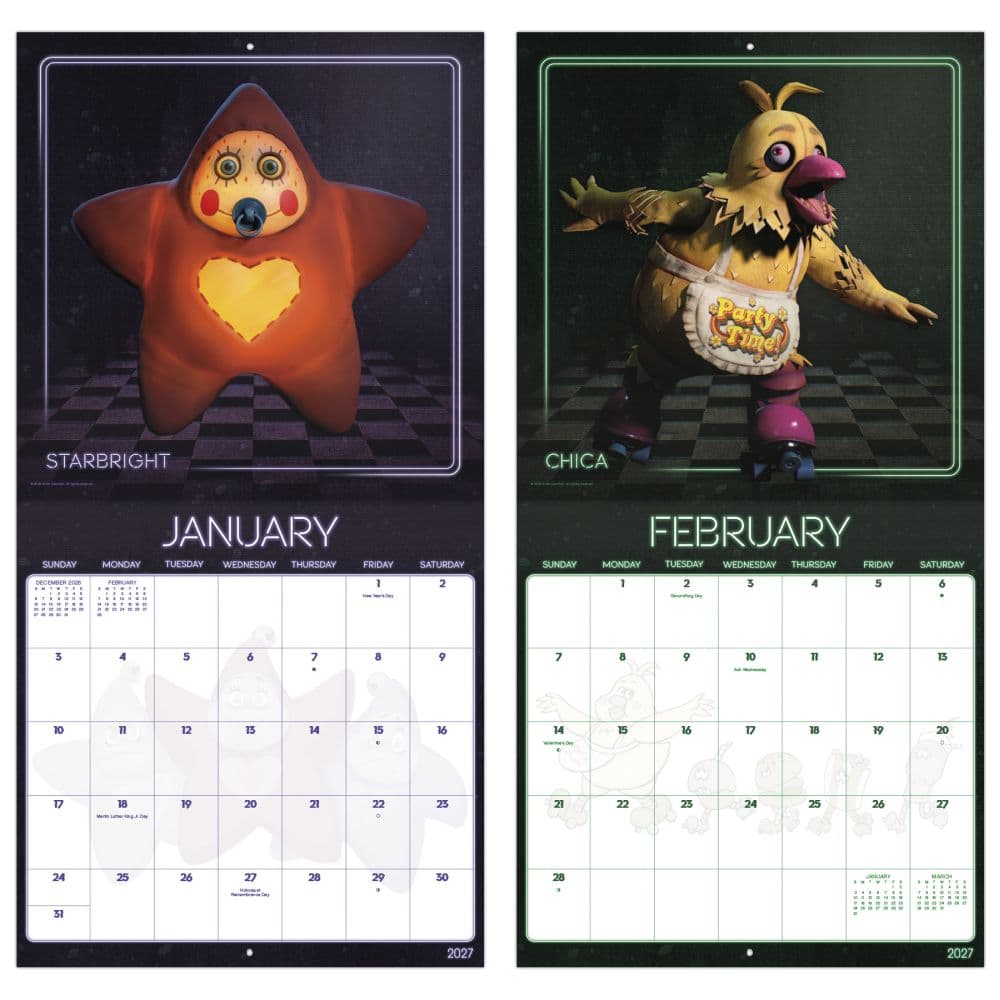 Five Nights at Freddys 2027 Wall Calendar Fifth Alternate Image
