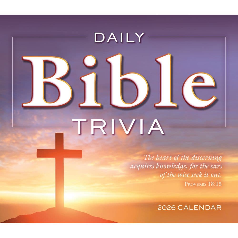 Brain Busting Bible Trivia 2026 Desk Calendar