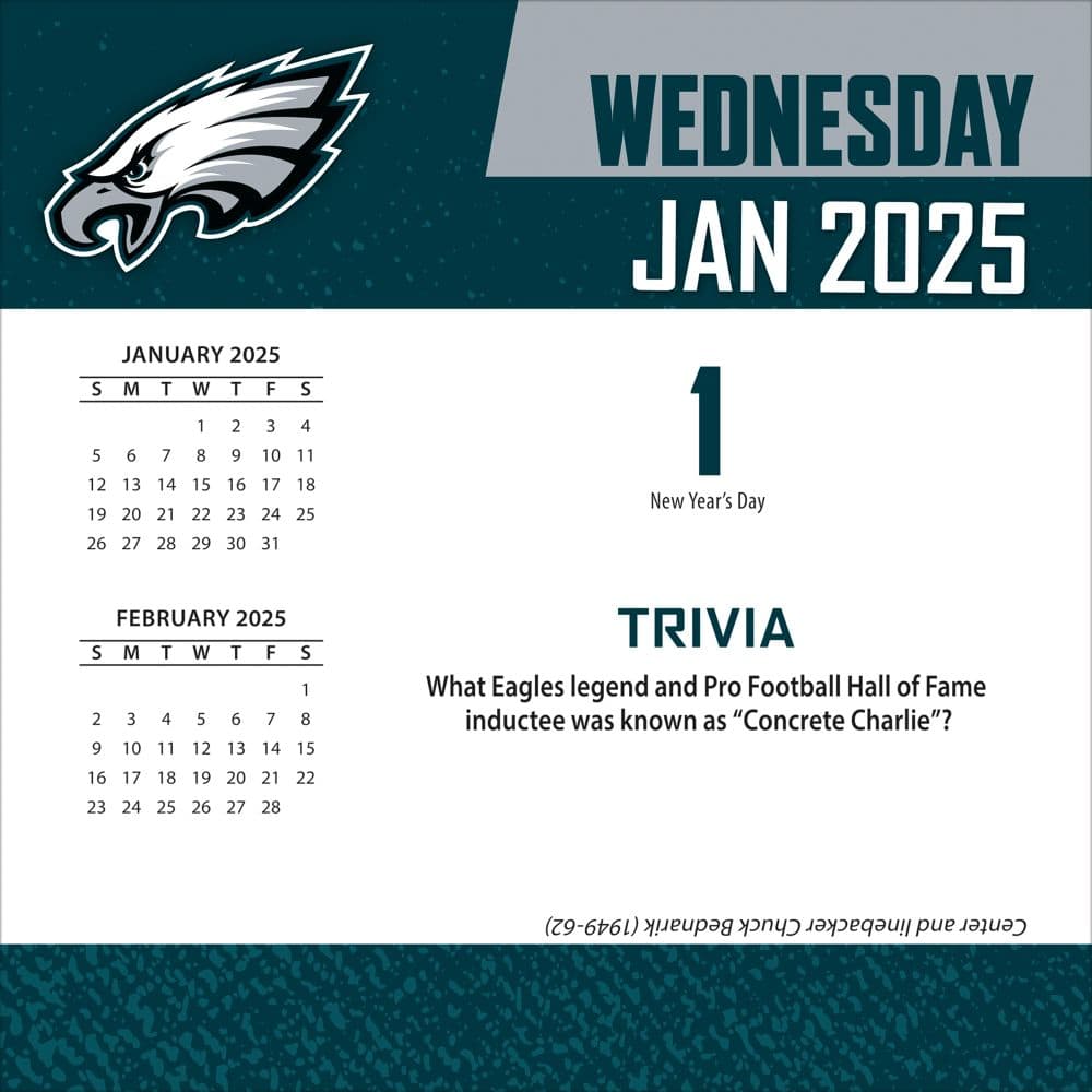 NFL Philadelphia Eagles 2025 Desk Calendar First Alternate Image