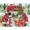 image Red Truck and Snowman by Susan Winget Boxed Christmas Cards Alt1