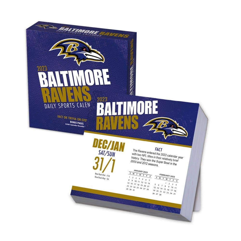 Baltimore Ravens 2023 Desk Calendar