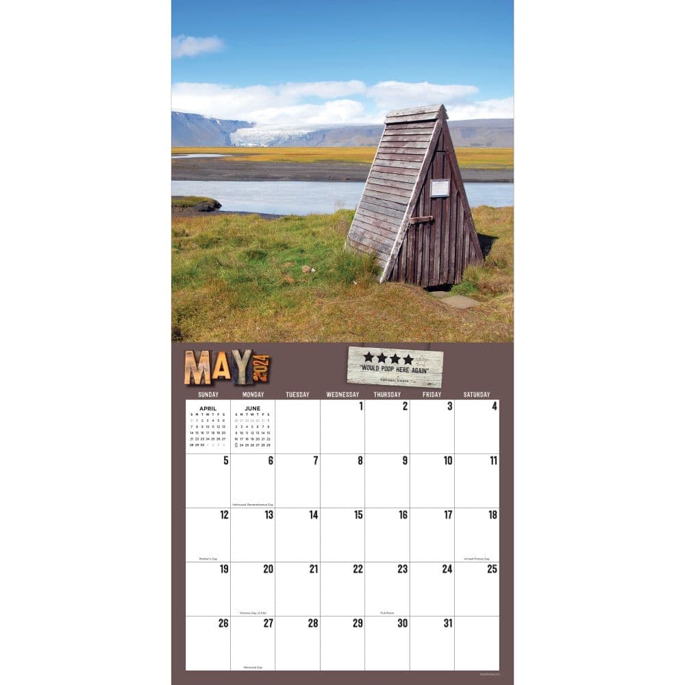 Outhouses 2024 Wall Calendar