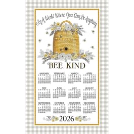 Bee Kind 2026 Calendar Towel