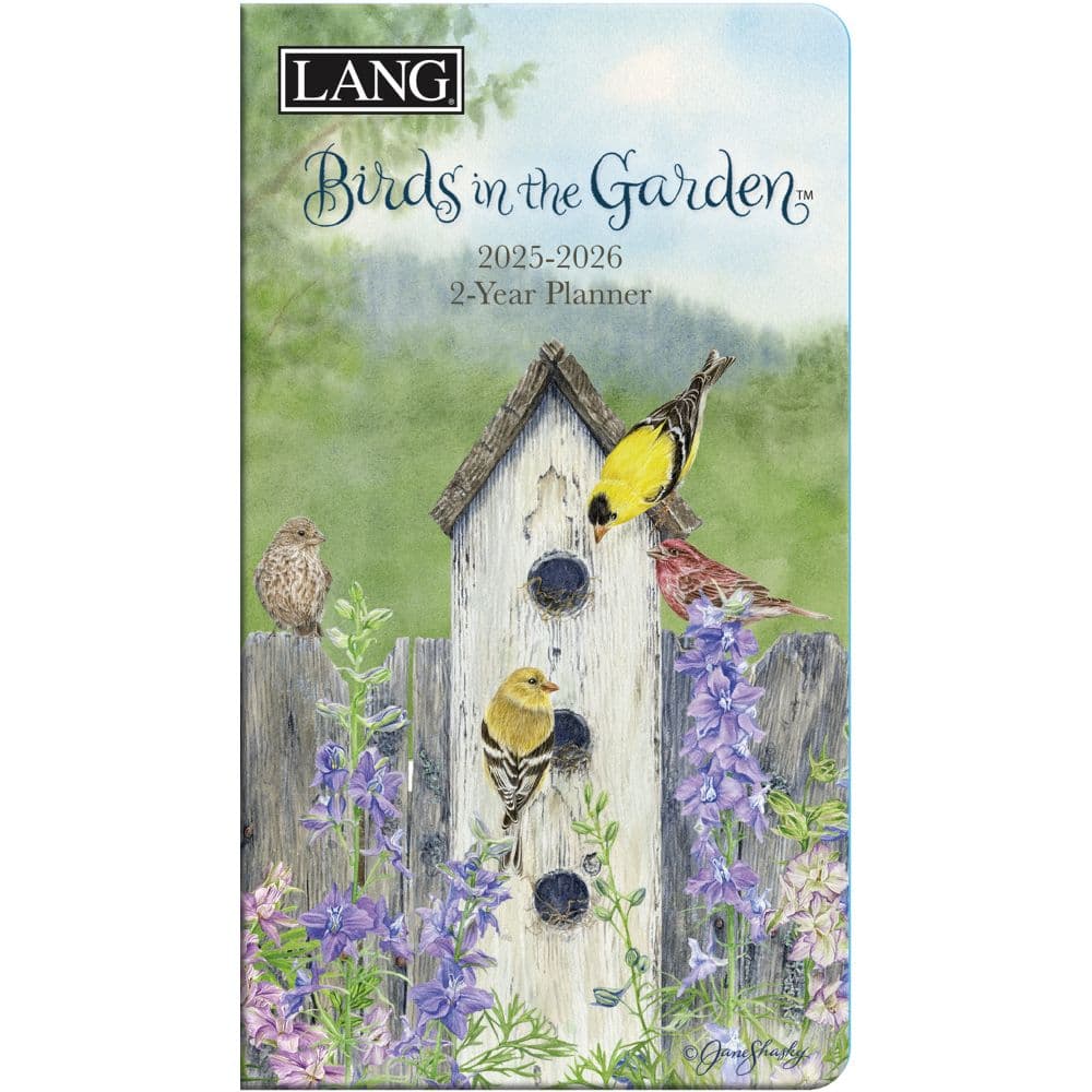 Birds in the Garden 2025 2 Year Pocket Planner by Jane Shasky_Main Image