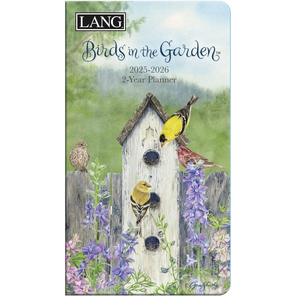 Birds in the Garden 2025 2 Year Pocket Planner by Jane Shasky_Main Image