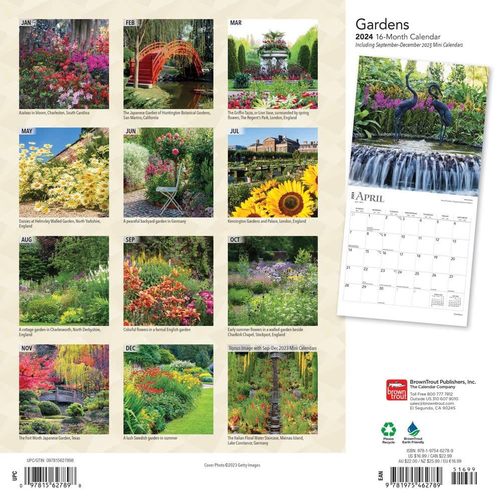 Gardens 2024 Wall Calendar