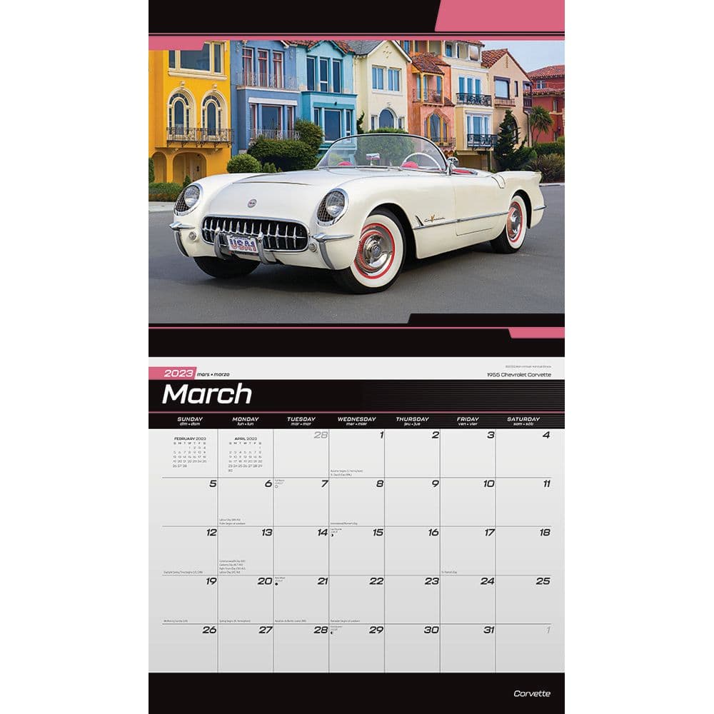 Corvette 2023 Deluxe Wall Calendar - Calendars.com