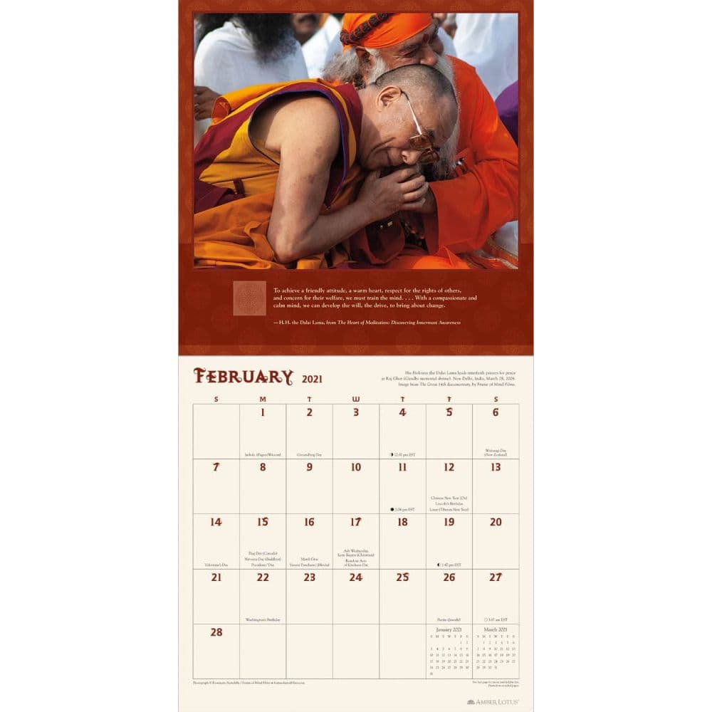 Dalai Lama Wall Calendar