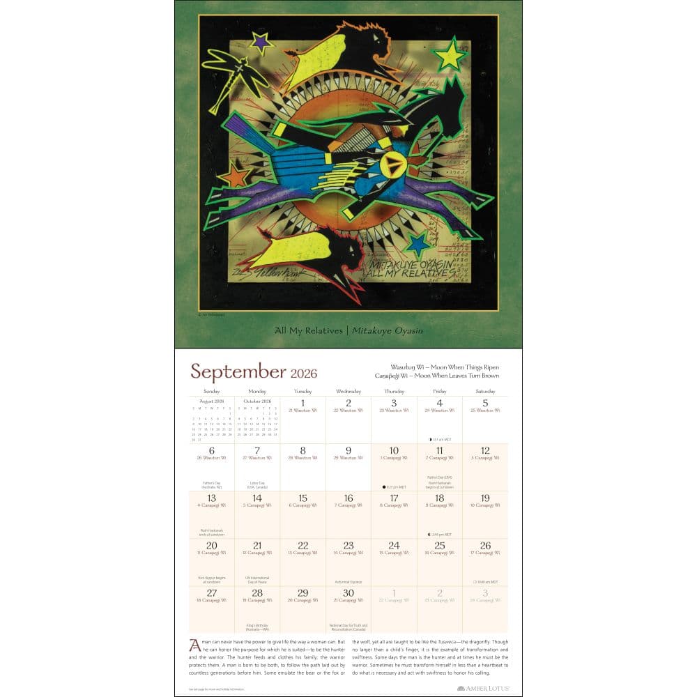 Lakota Way 2026 Wall Calendar Second Alternate Image