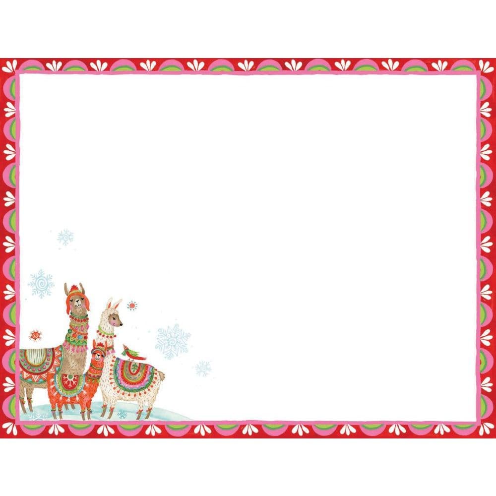 Holly Llama Boxed Christmas Cards (18 pack) w/ Decorative Box by Debi Hron Alternate Image 1